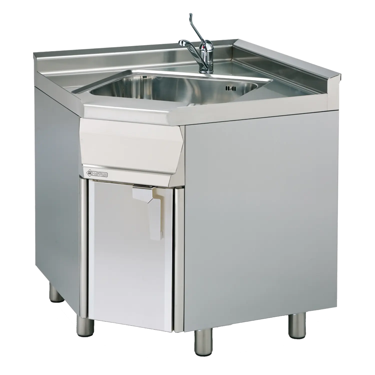 Corner base with sink and door Bowl cm 50x40x20h | RM - LAA-68