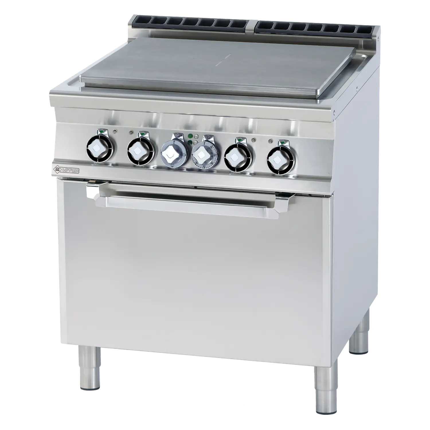 Cooking range solid top electric with static electric oven GN 2/1 - 4x plate 400 V | RM - TPF-78ET